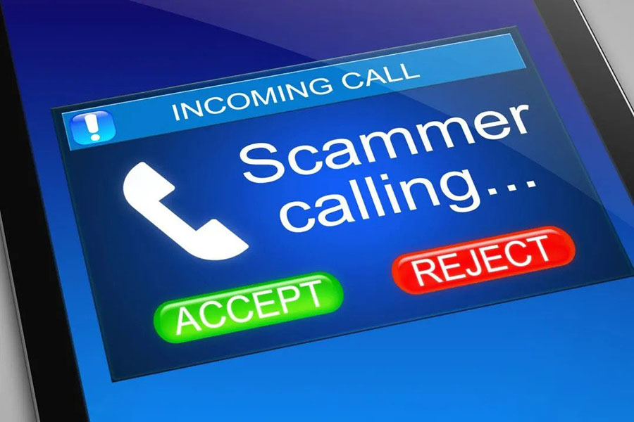 Scam call on phone